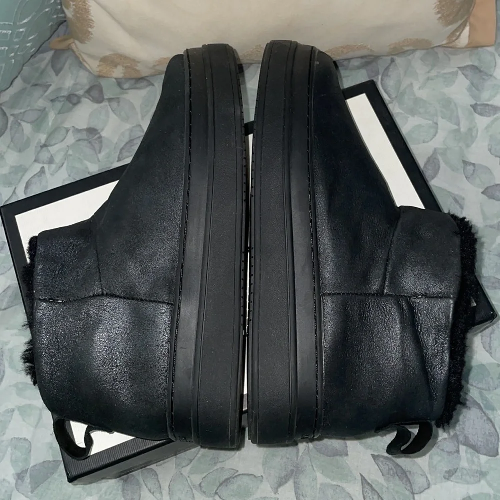 NWT J/SLIDES NIA Black Metallic Brushed Suede - Picture 10 of 12